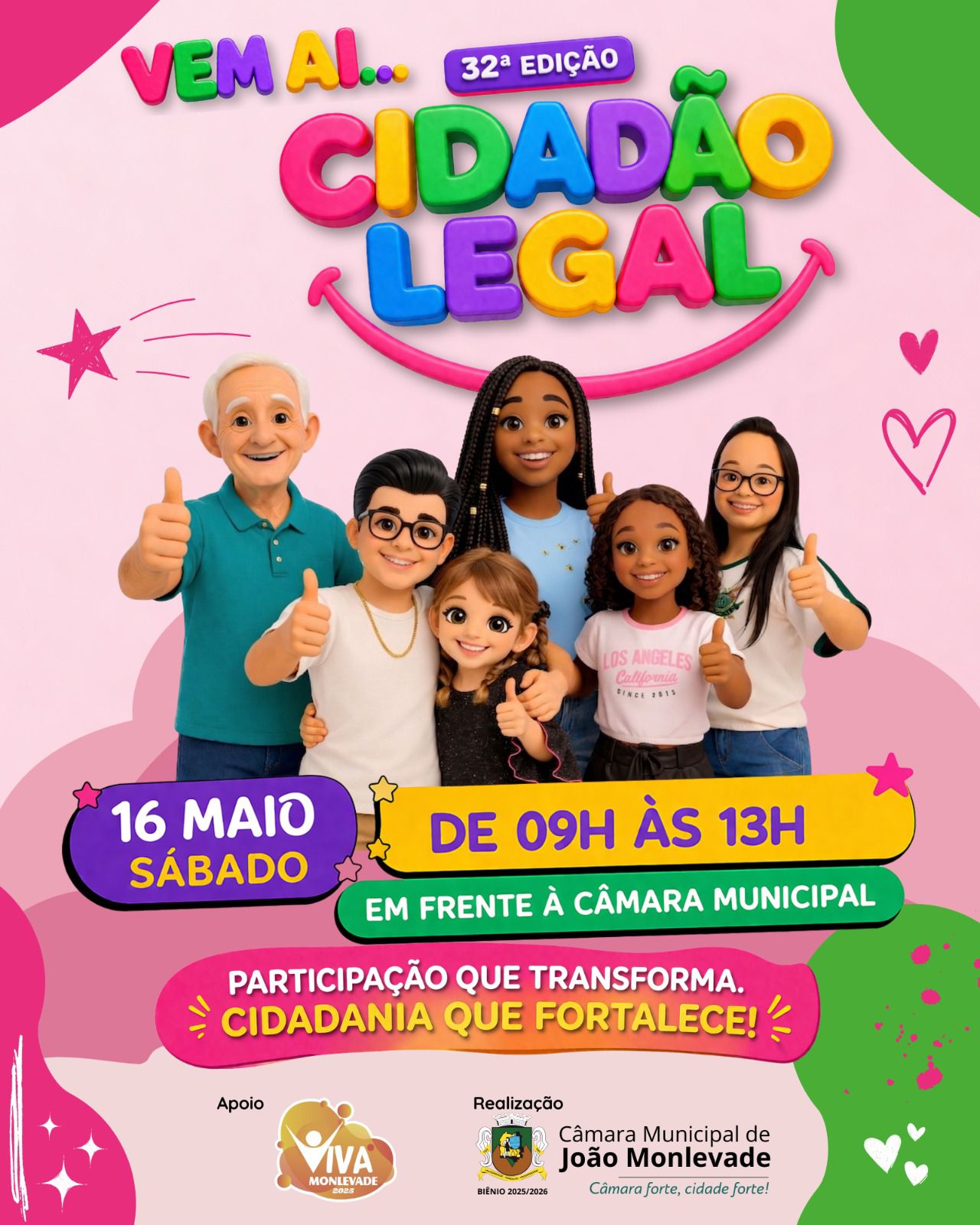 VEM AI CIDADÃO LEGAL EM FRENTE A CAMARA MUNUCIPAL DE JOÃO MONLEVADE.