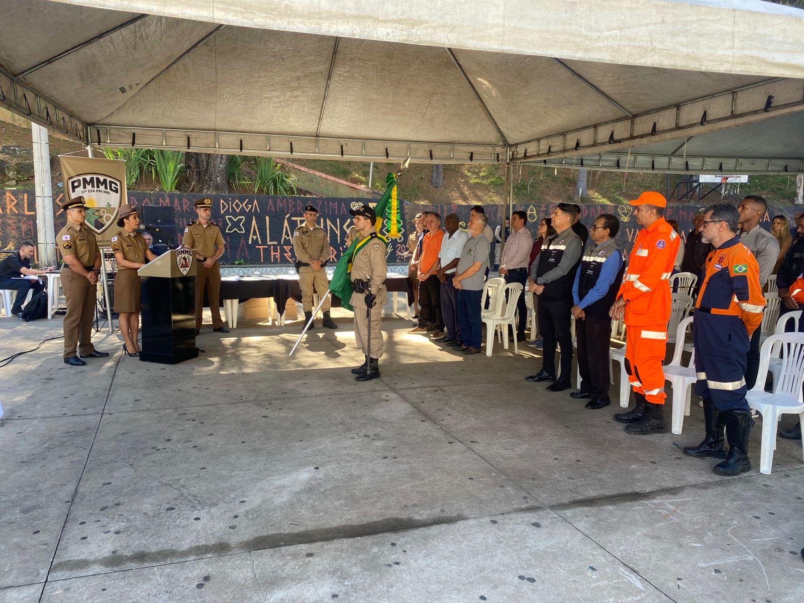 Polícia Militar de Minas Gerais celebra 251 anos de história com solenidade de homenagem na Praça do Povo.