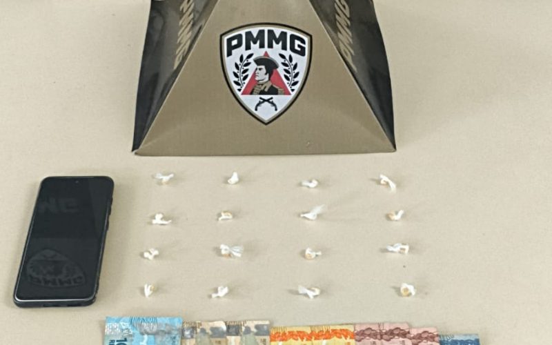 Polícia Militar prende suspeito por tráfico de drogas no bairro Cruzeiro Celeste, em João Monlevade.