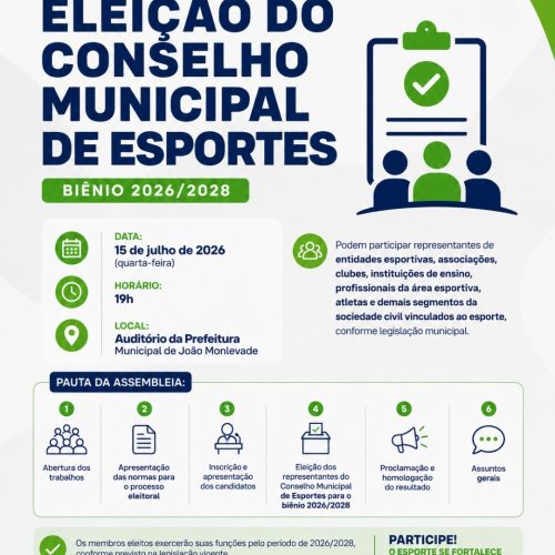 Conselho de Esportes terá eleição.