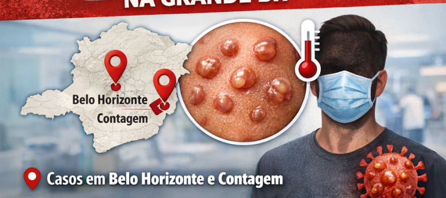MG confirma três casos de Mpox na Grande BH e reforça alerta sanitário.