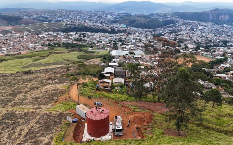 DAE avança na construção do novo reservatório de água do Estrela Dalva.