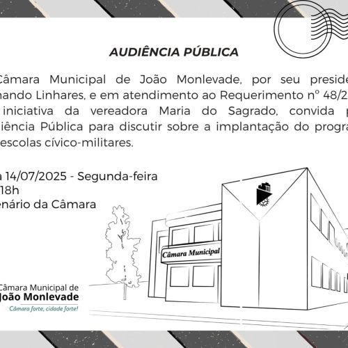 segue convite para Audiência Pública que será realziada no dia 14 de julho, às 18h.