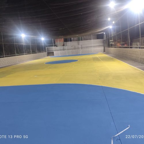 OBRA CONCLUÍDA: Prefeitura de João Monlevade finaliza reforma e modernização da quadra esportiva do bairro Pedreira.