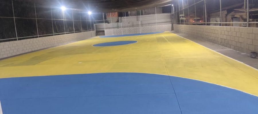 OBRA CONCLUÍDA: Prefeitura de João Monlevade finaliza reforma e modernização da quadra esportiva do bairro Pedreira.