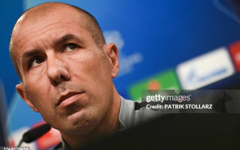 Monaco's Portuguese coach Leonardo Jardim attends a press conference on the eve of the UEFA Champions League group A football match Borussia Dortmund against AS Monaco in Dortmund, western Germany on October 2, 2018. (Photo by Patrik STOLLARZ / AFP via Getty Images)
