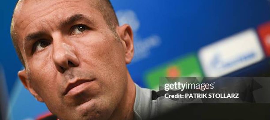Monaco's Portuguese coach Leonardo Jardim attends a press conference on the eve of the UEFA Champions League group A football match Borussia Dortmund against AS Monaco in Dortmund, western Germany on October 2, 2018. (Photo by Patrik STOLLARZ / AFP via Getty Images)